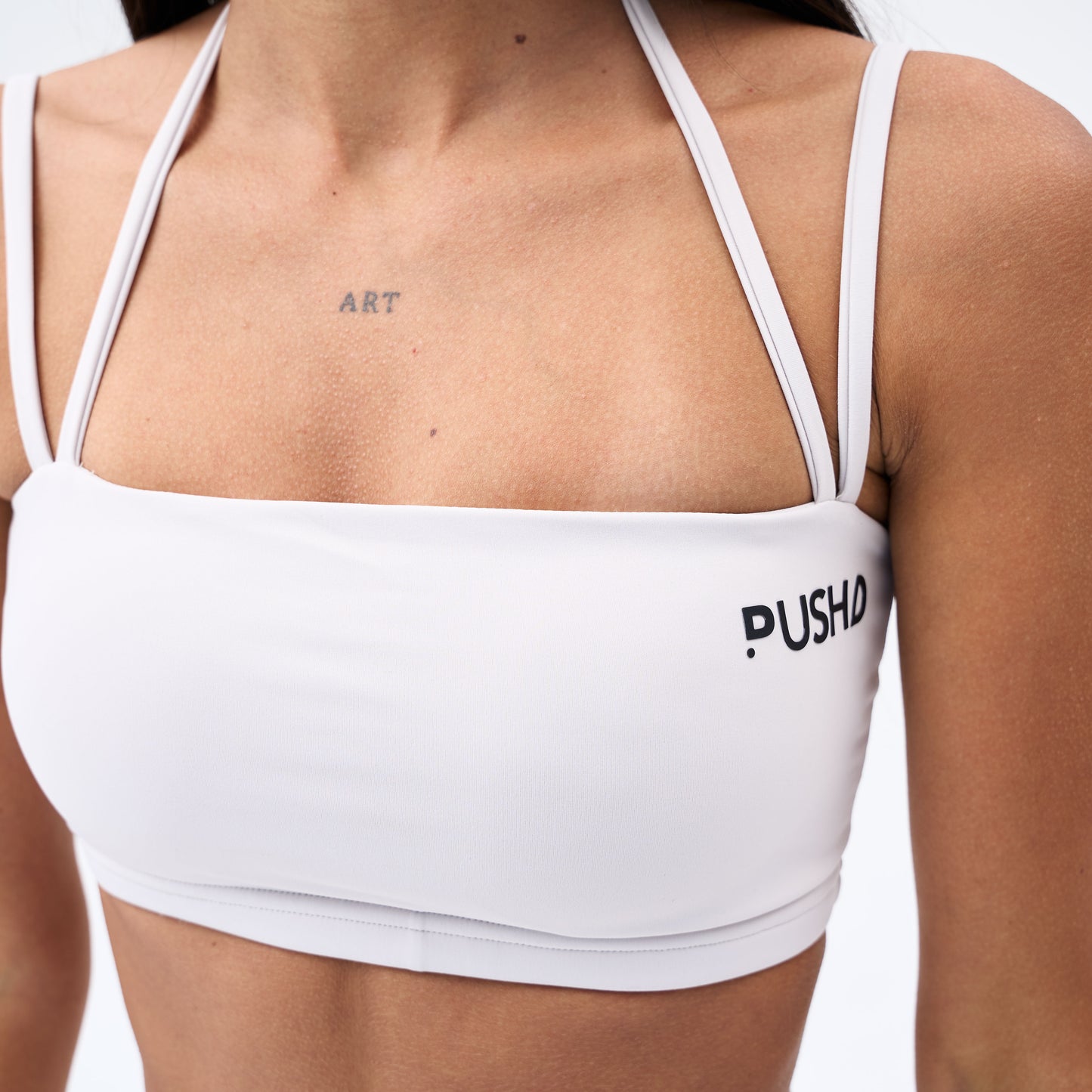 FitGlam Dusty White Sports Bra