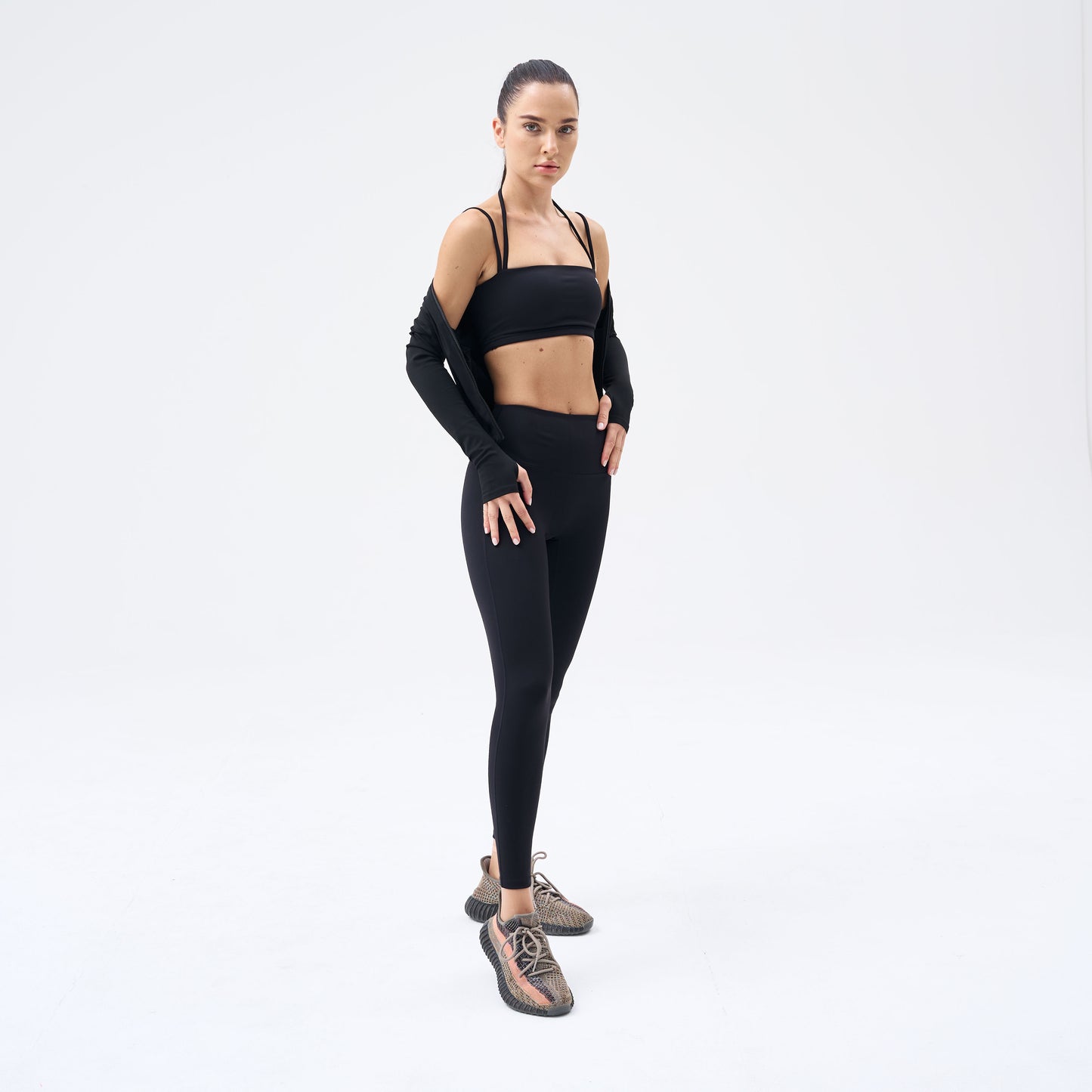 FitGlam Dusty Black Sports Bra
