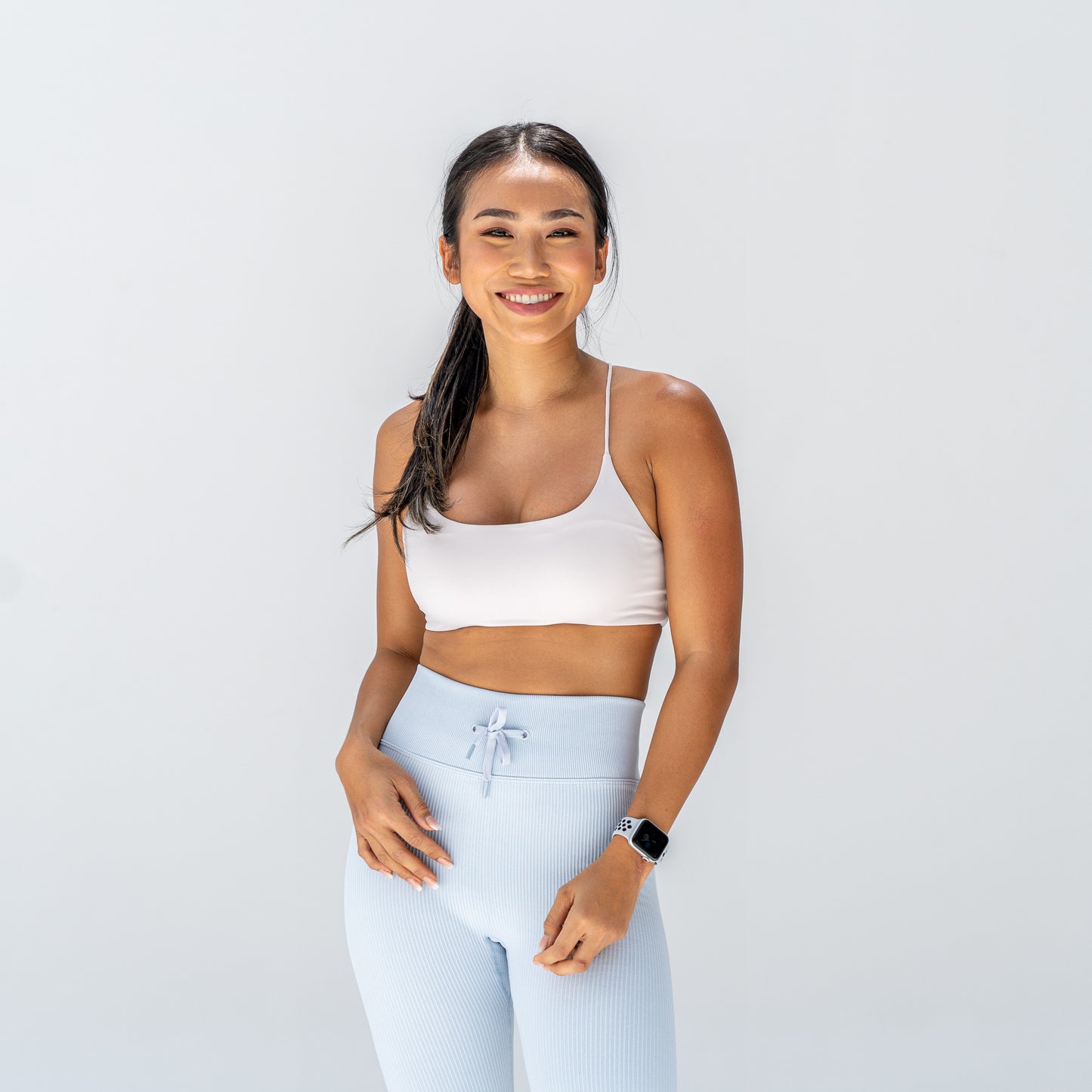 Criss-Cross White Solo Sports Bra