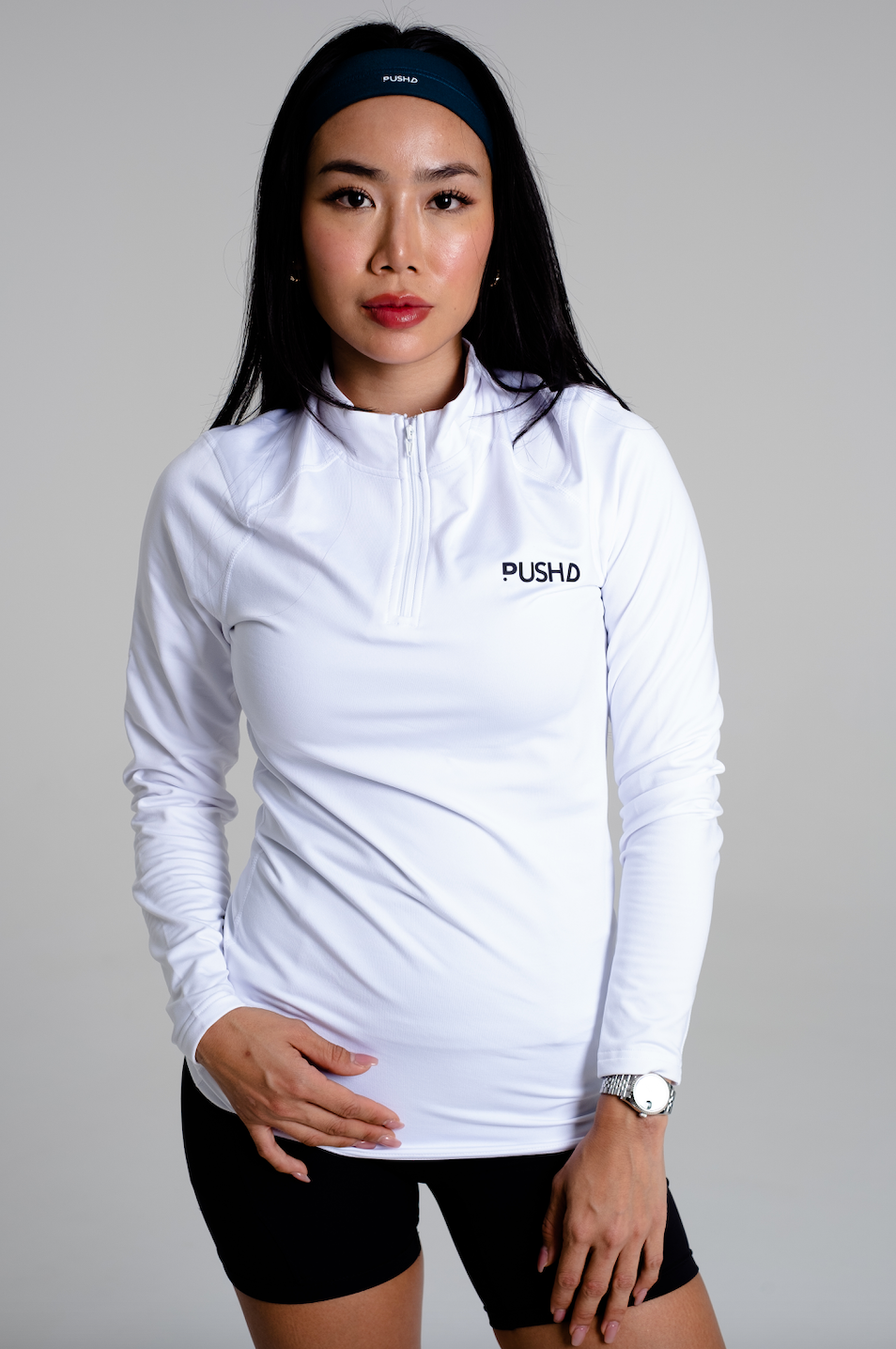 White Limitless Half-Zip Jacket